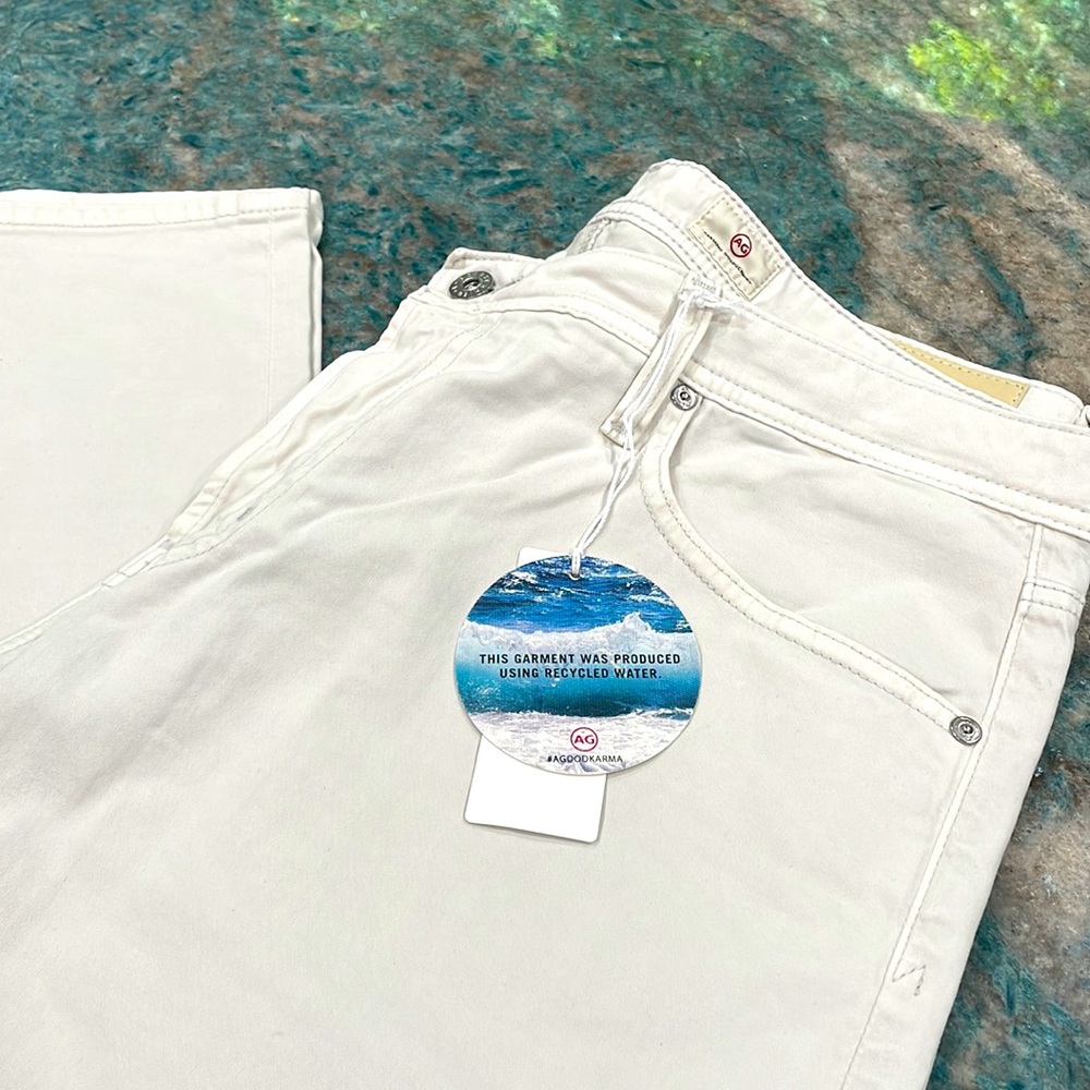 AG cream men’s jeans sueded stretch sateen  Graduate style 38x32 NWT